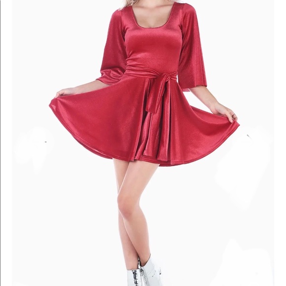 BlackMilk All that Glitters Velvet Red Playsuit LTD, SZ MD, new without tags - Picture 2 of 9